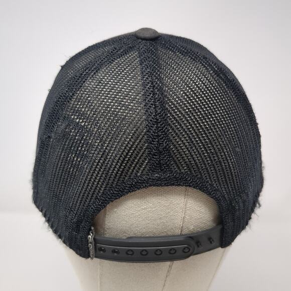 Volcom Snapback Trucker Hat Black One Size Adjustable Embroidered Mesh Back - Picture 6 of 9